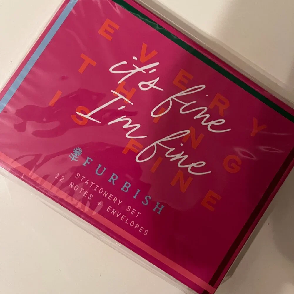 Sarcastic Note Cards (it's fine I'm fine). by Furbish (2 boxes / new)‎